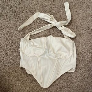 Cider off white cropped corset